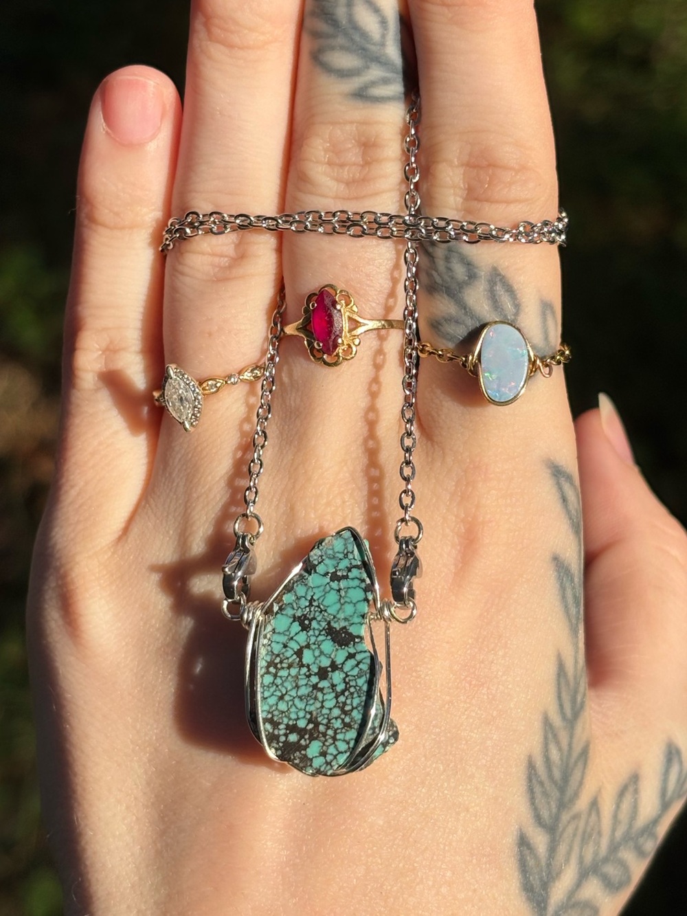 Turquoise interchangeable necklace